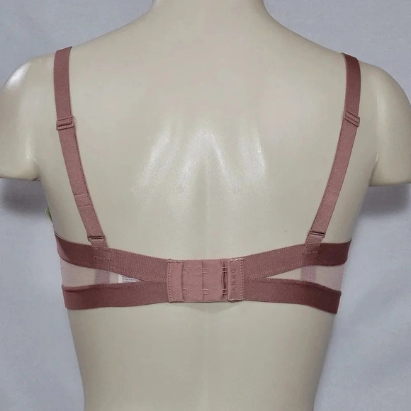34B DKNY DK4940 Sheers Spacer T-Shirt Underwire Bra Shell Pink NWT New with Tags - Picture 4 of 7